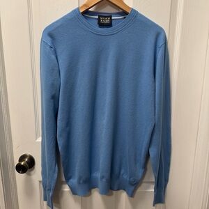 Scotch & Soda Amsterdam Light Blue Pullover Sweater Crew Neck, Men’s Medium